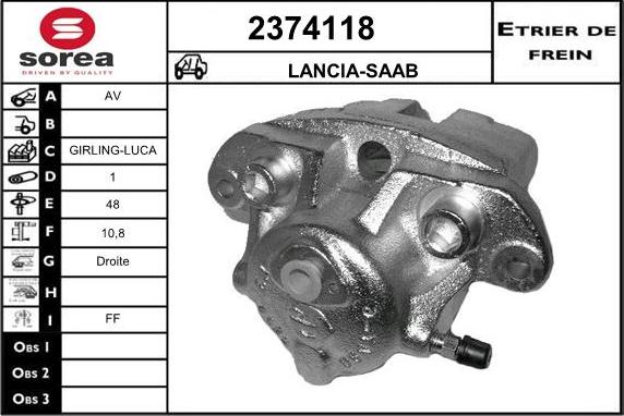 EAI 2374118 - Тормозной суппорт autospares.lv