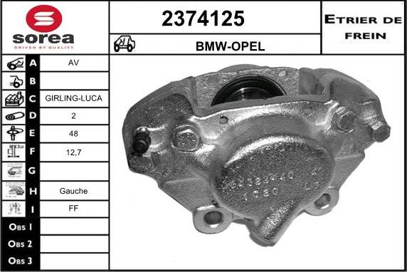 EAI 2374125 - Тормозной суппорт autospares.lv