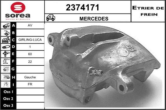 EAI 2374171 - Тормозной суппорт autospares.lv