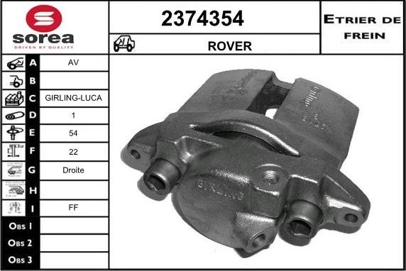 EAI 2374354 - Тормозной суппорт autospares.lv