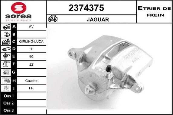 EAI 2374375 - Тормозной суппорт autospares.lv