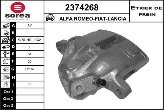 EAI 2374268 - Тормозной суппорт autospares.lv