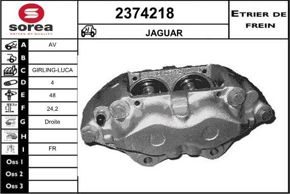 EAI 2374218 - Тормозной суппорт autospares.lv