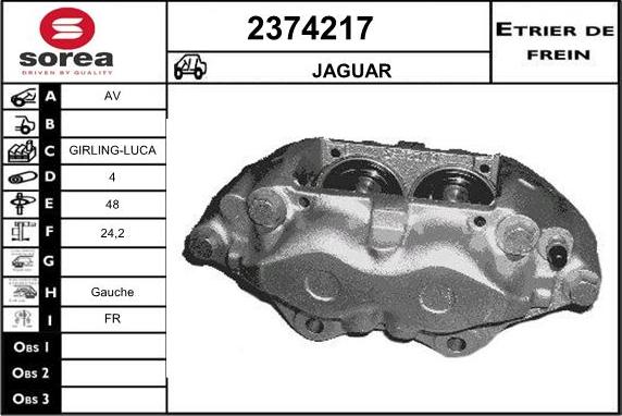 EAI 2374217 - Тормозной суппорт autospares.lv