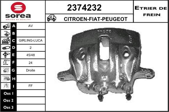 EAI 2374232 - Тормозной суппорт autospares.lv