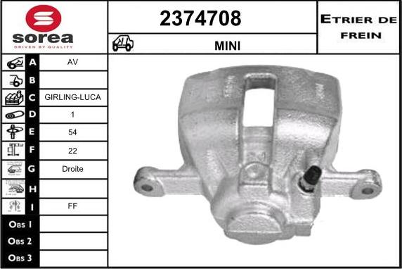 EAI 2374708 - Тормозной суппорт autospares.lv