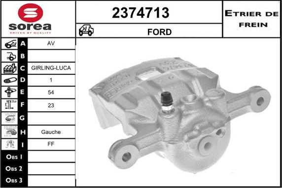 EAI 2374713 - Тормозной суппорт autospares.lv