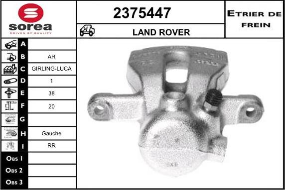 EAI 2375447 - Тормозной суппорт autospares.lv