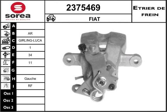 EAI 2375469 - Тормозной суппорт autospares.lv