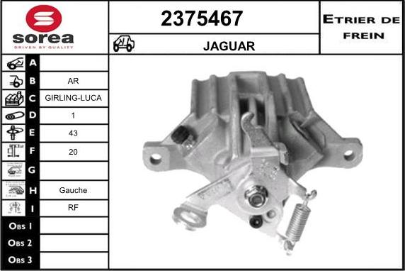 EAI 2375467 - Тормозной суппорт autospares.lv