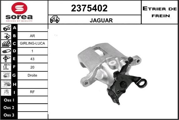 EAI 2375402 - Тормозной суппорт autospares.lv