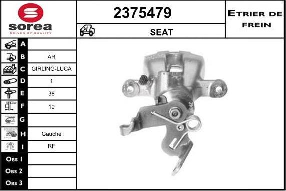 EAI 2375479 - Тормозной суппорт autospares.lv