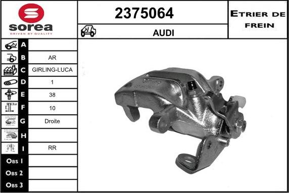 EAI 2375064 - Тормозной суппорт autospares.lv