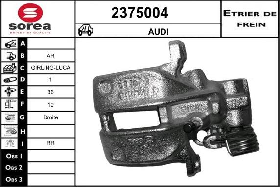 EAI 2375004 - Тормозной суппорт autospares.lv