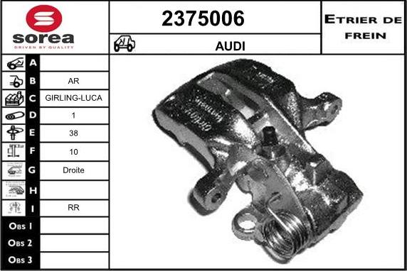 EAI 2375006 - Тормозной суппорт autospares.lv