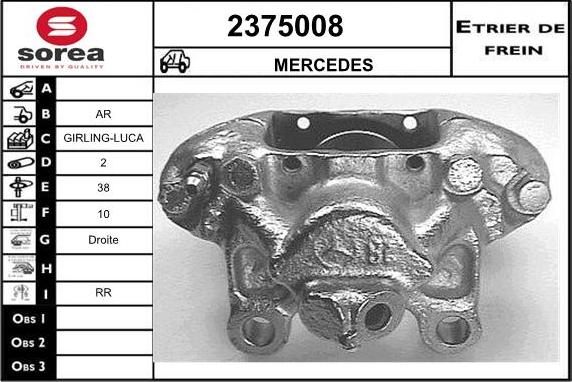 EAI 2375008 - Тормозной суппорт autospares.lv