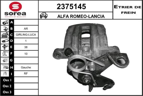 EAI 2375145 - Тормозной суппорт autospares.lv