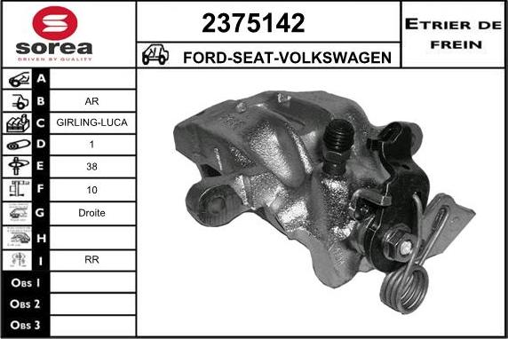 EAI 2375142 - Тормозной суппорт autospares.lv