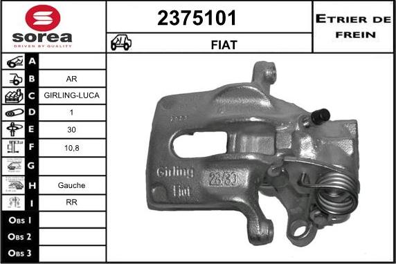 EAI 2375101 - Тормозной суппорт autospares.lv