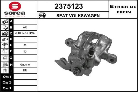 EAI 2375123 - Тормозной суппорт autospares.lv