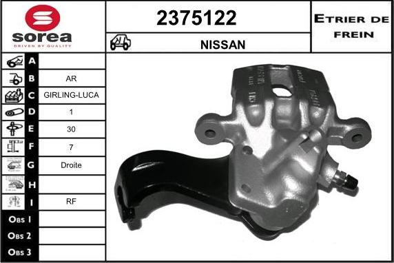 EAI 2375122 - Тормозной суппорт autospares.lv