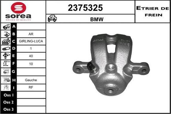 EAI 2375325 - Тормозной суппорт autospares.lv