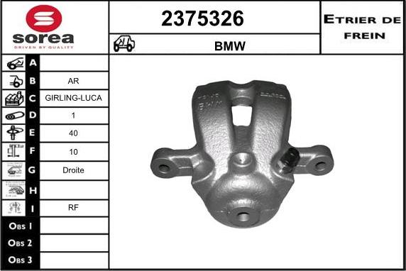 EAI 2375326 - Тормозной суппорт autospares.lv