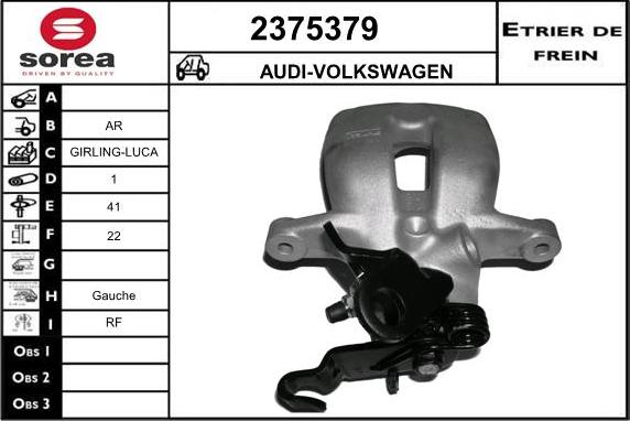 EAI 2375379 - Тормозной суппорт autospares.lv