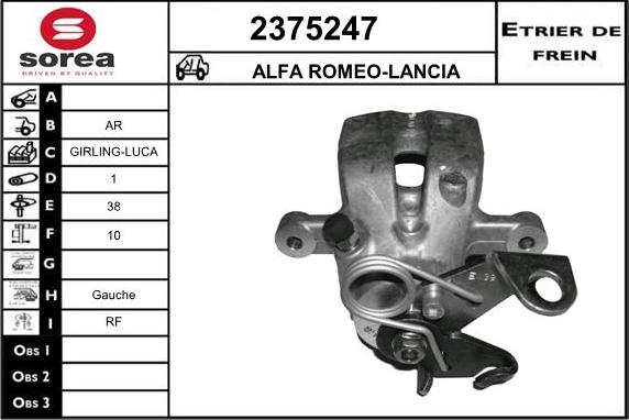 EAI 2375247 - Тормозной суппорт autospares.lv
