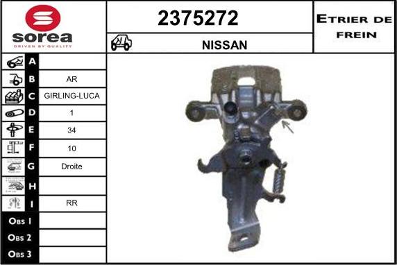 EAI 2375272 - Тормозной суппорт autospares.lv