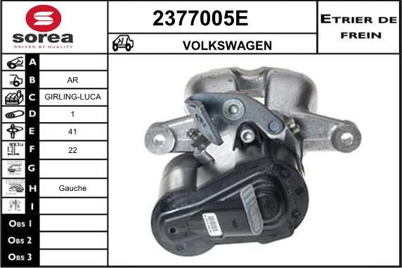 EAI 2377005E - Тормозной суппорт autospares.lv