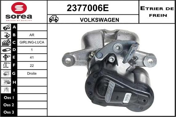 EAI 2377006E - Тормозной суппорт autospares.lv