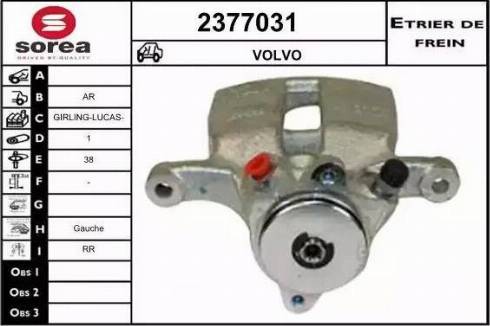 EAI 2377031 - Тормозной суппорт autospares.lv