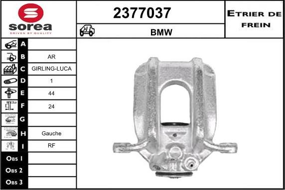 EAI 2377037 - Тормозной суппорт autospares.lv