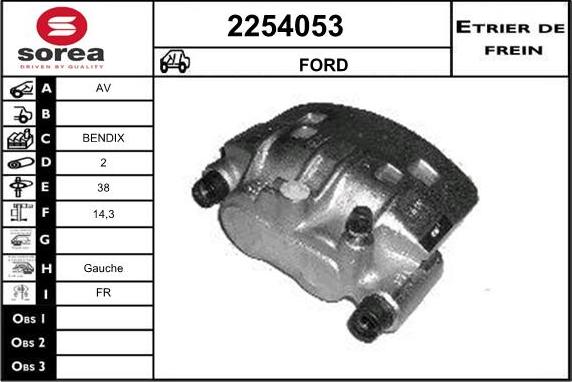 EAI 2254053 - Тормозной суппорт autospares.lv