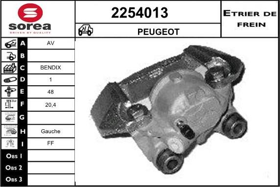 EAI 2254013 - Тормозной суппорт autospares.lv