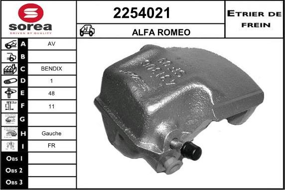 EAI 2254021 - Тормозной суппорт autospares.lv