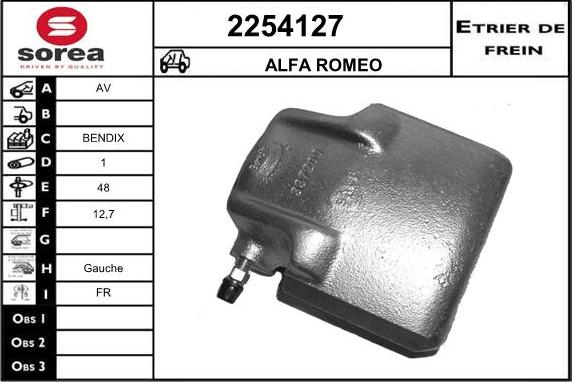 EAI 2254127 - Тормозной суппорт autospares.lv