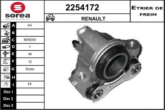 EAI 2254172 - Тормозной суппорт autospares.lv