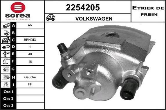 EAI 2254205 - Тормозной суппорт autospares.lv