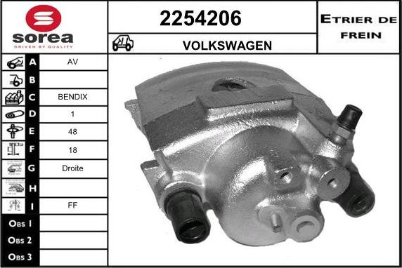 EAI 2254206 - Тормозной суппорт autospares.lv