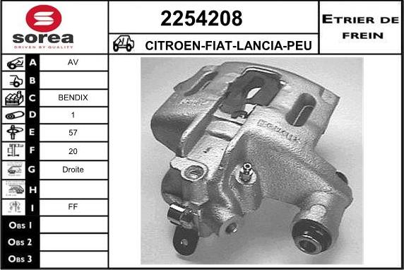 EAI 2254208 - Тормозной суппорт autospares.lv