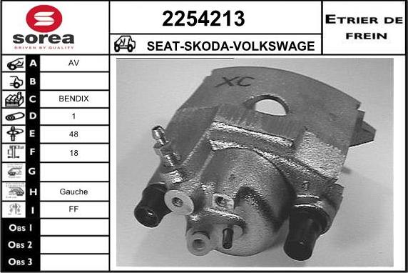 EAI 2254213 - Тормозной суппорт autospares.lv