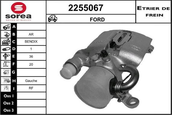 EAI 2255067 - Тормозной суппорт autospares.lv