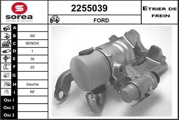 EAI 2255039 - Тормозной суппорт autospares.lv