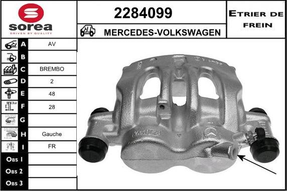 EAI 2284099 - Тормозной суппорт autospares.lv