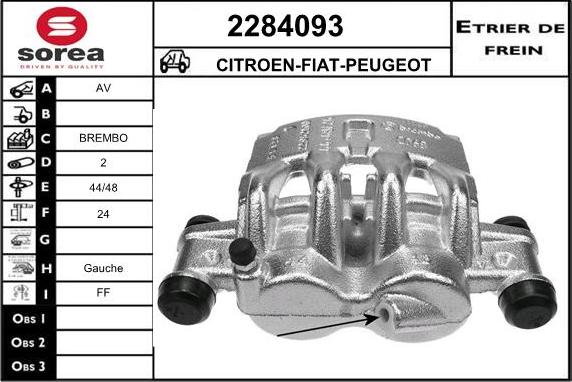 EAI 2284093 - Тормозной суппорт autospares.lv