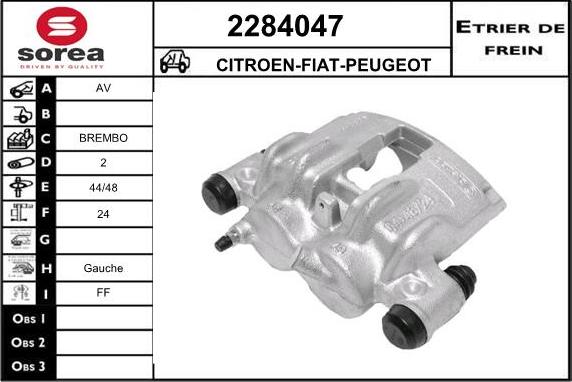 EAI 2284047 - Тормозной суппорт autospares.lv