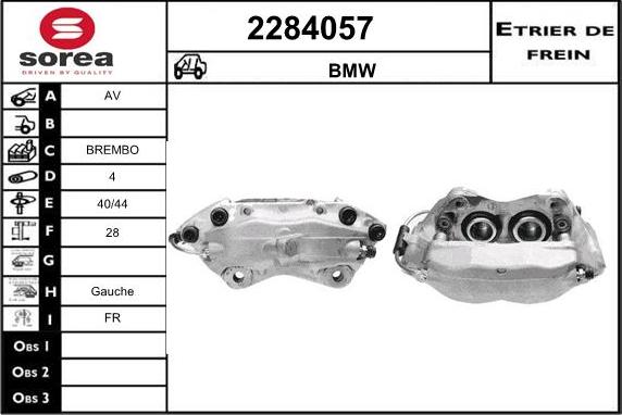 EAI 2284057 - Тормозной суппорт autospares.lv