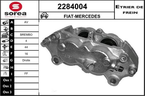 EAI 2284004 - Тормозной суппорт autospares.lv